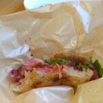 うれしいもの屋 - 赤かぶバーガーポテトセット1250円