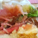 うれしいもの屋 - 赤かぶバーガーポテトセット1250円