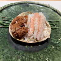 越前がに・旬のお料理 らでん - せいこ蟹の甲羅盛り　