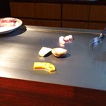 小石澤 - 野菜焼いてます(^-^)