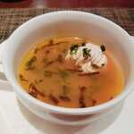 カフェ セキミヤ - スープ：白子と生のりのスープ