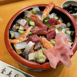 金寿司 - 五目バラちらし大盛　¥1,000