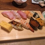 Sushi Tsukiji Nihonkai - 特上寿司 3,200円