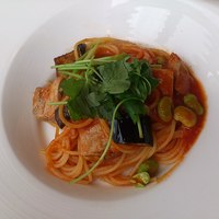 ワインラウンジ＆レストラン セパージュ 名古屋店 - ナスとベーコンのトマトソースのパスタ