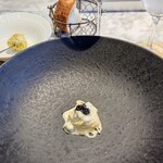 La Brianza - イタリア産キャビア温製カッペリーニホッキ貝出汁と赤茄子のピュレ。まろやかまったりクリーミーなソースほんのり甘みも感じられプリッと麺わぁ美味しい♡(๑´ڡ`๑)