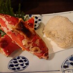 和食 もろ美 - 海老芋唐揚げと焼きタラバ
