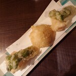 和食 もろ美 - 海老真薯の天ぷら