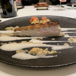 カンテサンス - クエ　白ワインとホタテのソース