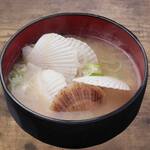 Young scallop soup