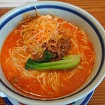 はなさき家 - 担々麺 ８辛 麺大盛り 味付け辛ねぎトッピング