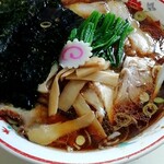 青島食堂 司菜 - チャーシュー麺大盛・メンマ・ほうれん草・海苔増し