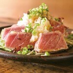 Grilled tuna with grated ponzu sauce