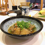 Washoku Ya Imari - お通しの、大根のそぼろ煮
                      めちゃくちゃ美味しかった(* ´ㅁ`*)