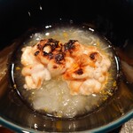 伯雲 - 鱈の白子の炭火焼と聖護院かぶらの摺り流し