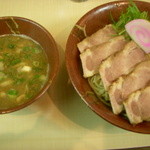 晴 - つけ麺(味玉、チャーシュートッピング)