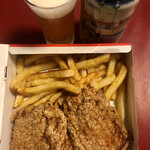 ピザハット - チキポテコンポ（和風タツタ）
            飲めずにいたお歳暮でいただいたビールと^ ^