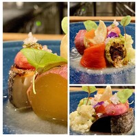 YAKITORI 燃 es - 12種類のサラダ
                  三方向からの角度で裏側も。
                  高糖度フルーツミニトマトの〝rinrinトマト〟なんて甘いのでしょう！
                  自家製のドレッシングが本当に美味しく野菜のフレッシュさが引き立ちます♪