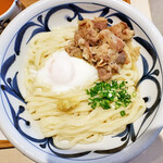 讃岐うどん みやの家 - 肉玉ぶっかけ熱１．５盛