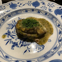 銀座うかい亭 - 鮑の岩塩蒸し　バターソース