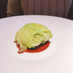 レストランひらまつ 広尾 - ちりめんキャベツのフォワグラ包み