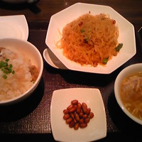 天津飯店 本店 - Aランチ（春雨の四川炒め、あさりご飯）