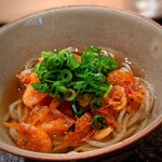 茜坂大沼 - 二八蕎麦に駿河湾の桜海老　色合いも美しい。