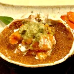 味ひろ - 味噌と内子を頂いから熱燗を注ぎくいくいと　