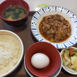 すき家 - 牛皿定食並、ご飯のみ小盛