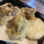 初代 伝五郎 - 野菜天ぷら（舞茸、さつまいも、かぼちゃ、茄子、ピーマン）