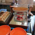 ブッフェレストラン トップ オブ ミヤコ - タイムサービス？のクレームブリュレ作成中