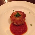 ICARO miyamoto - 白子にジャガイモのコロモつけて焼いたやつ。冬は絶対食べたほうがいい。