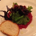 ICARO miyamoto - 馬肉のたるたる。肉そのものの質が素晴らしい。