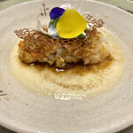 ラトリエ あべ - 伊勢海老の茶碗蒸し　ジャガイモを添えて