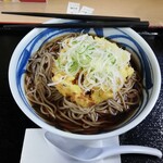 大黒パーキングエリア フードコート - かき揚げそば 680円、麺倍盛り 200円