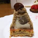 フランス菓子工房 ぺルル - モンブラン、断面ショー(^^)