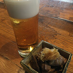 守破離 - 生ビール、肝煮