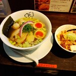 らーめん 鶏喰 - 特製 塩らー麺 & チャーシュー丼