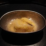 薪鳥新神戸 - 白菜 煮浸し + 鳥出汁餡 + 巌茶(岩茶)パウダー