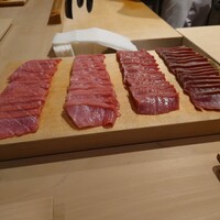 鮓 村瀬 - 大トロ     中トロ×2    赤身漬け