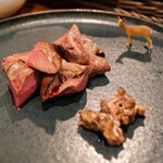 野生肉料理専門 じびえーる - 鹿のハツのソテー