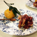 TAPiR - さつまいものヴィーガンセット(4000円)のゆず豆腐 紫芋ソース、紫芋と百合根