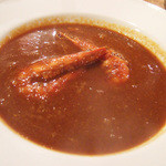 スパイスカフェ - 2012年クリスマスディナー(5200円)の活車海老カレー