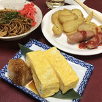 筑波東急ゴルフクラブレストラン - 焼きそば♦️だし巻き✴️ソーセージポテト