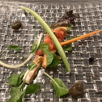 カジュアルフレンチ Kuro96 - サーモンとスティック野菜のサラダ仕立て