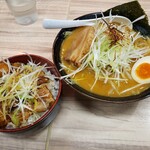 北海道らーめん小林屋 - 味噌ラーメン＋チャーシュー丼2021.12.30