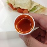 Taco Derio！　 - 2012年12月27日チキンタコスのホットソース無料。
