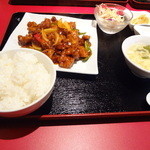 中国美食 張 - 黒酢酢豚定食　７５０円