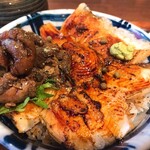 穴子や 神谷町 - 炙り煮穴子丼　肝山椒煮トッピング