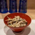 うを徳 - 2021.12 琵琶湖氷魚・木耳・エノキ茸の山椒炊き