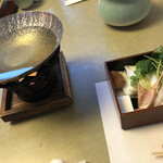 かに道楽 - かに会席「美咲」のかにすき小鍋。